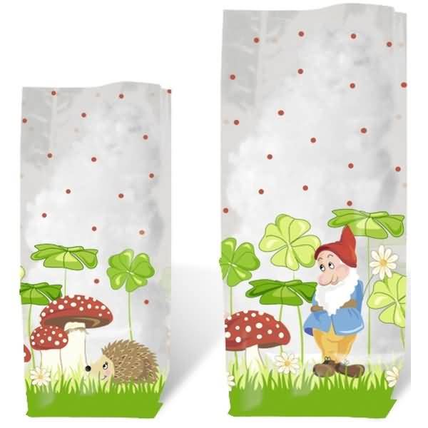 Geschenk-Bodenbeutel Glückspilze 14,5x23,5cm