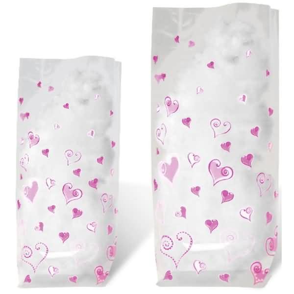 Geschenk-Bodenbeutel Herzen 11,5x19cm