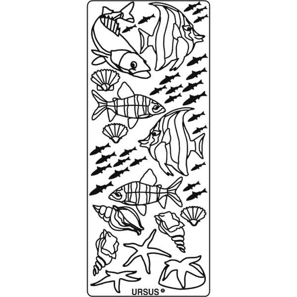 Kreativsticker 10x23cm Motiv 17 VE=1 Stück gold