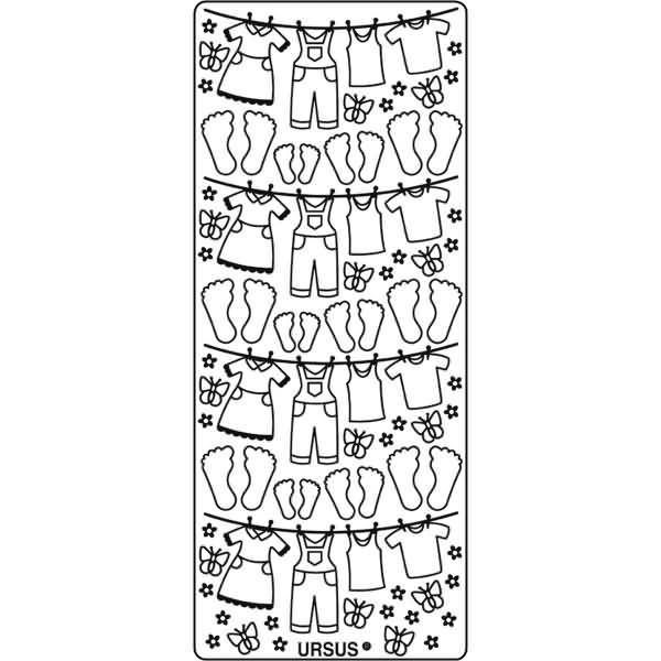 Kreativsticker 10x23cm Motiv 25 VE=1 Stück gold