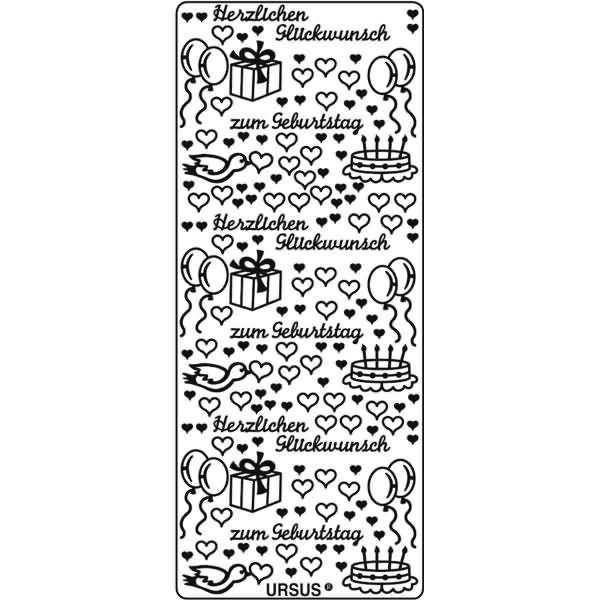 Kreativsticker 10x23cm Motiv 09 VE=1 Stück silber