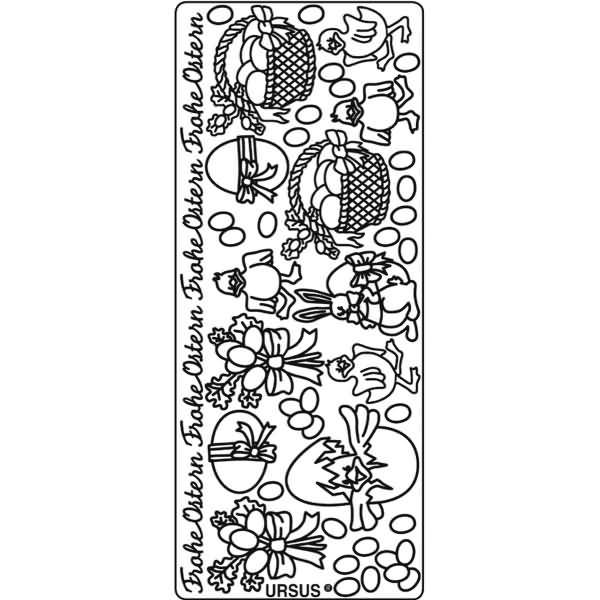 Kreativsticker 10x23cm Motiv 57 VE=1 Stück silber