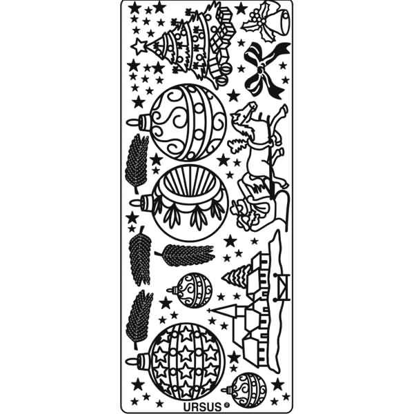 Kreativsticker 10x23cm Motiv 63 VE=1 Stück silber