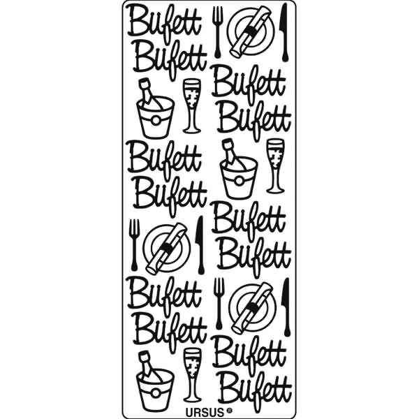 Kreativsticker 10x23cm Motiv 96 VE=1 Stück silber