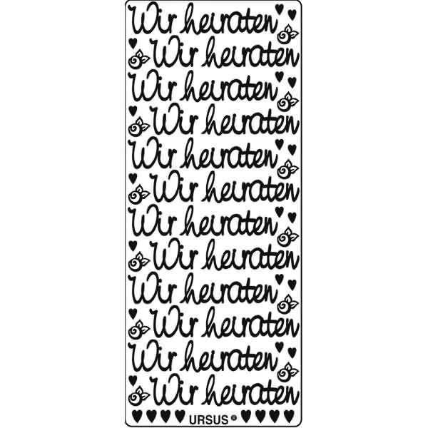 Kreativsticker 10x23cm Motiv 93 VE=1 Stück weiß