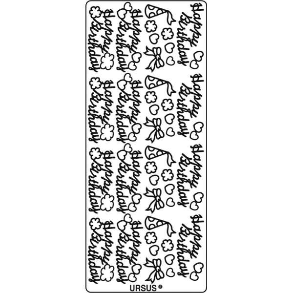 Kreativsticker 10x23cm Motiv 10 VE=5 Stück silber