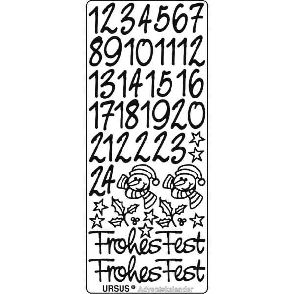 Kreativsticker 10x23cm Motiv 103 VE=5 Stück silber