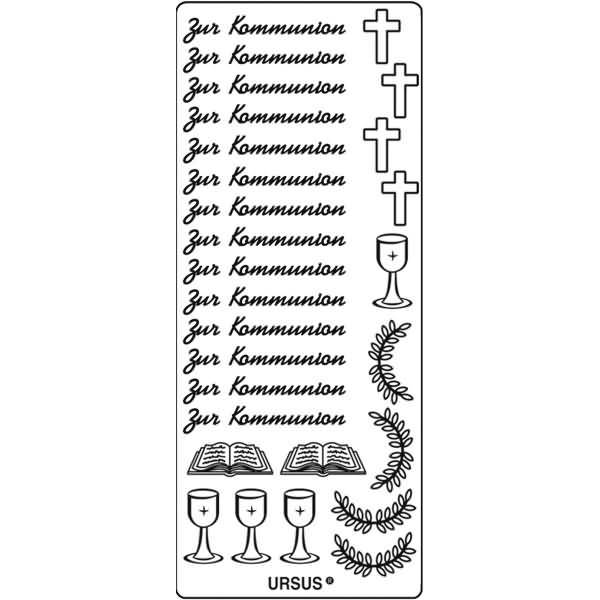 Kreativsticker 10x23cm Motiv 32 VE=5 Stück silber