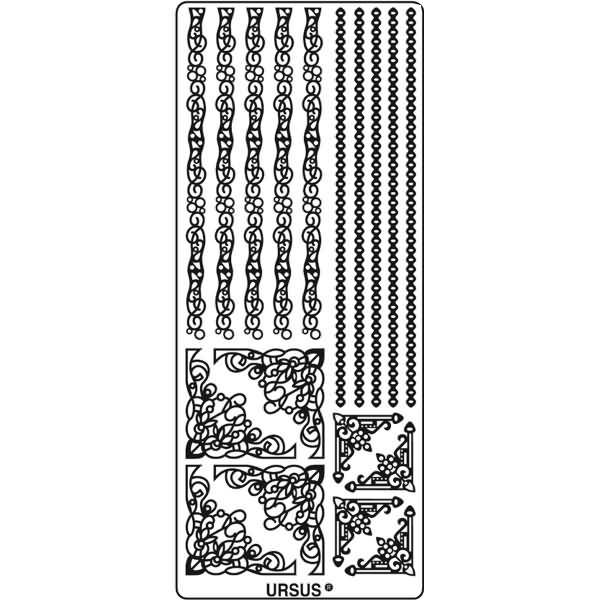 Kreativsticker 10x23cm Motiv 41 VE=5 Stück silber