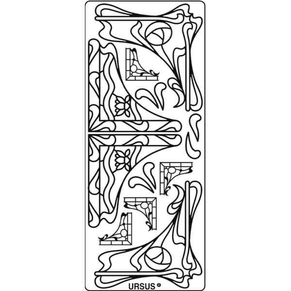 Kreativsticker 10x23cm Motiv 44 VE=5 Stück silber