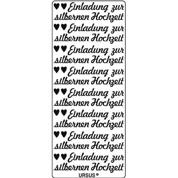 Kreativsticker 10x23cm Motiv 99 VE=5 Stück silber