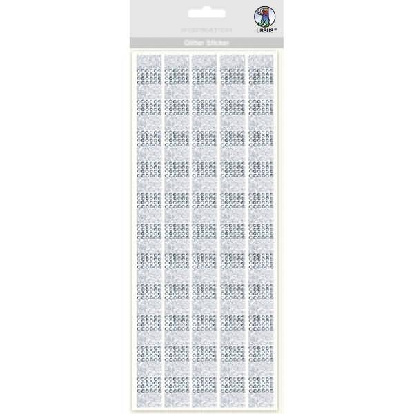 Glitter Sticker silber/silber