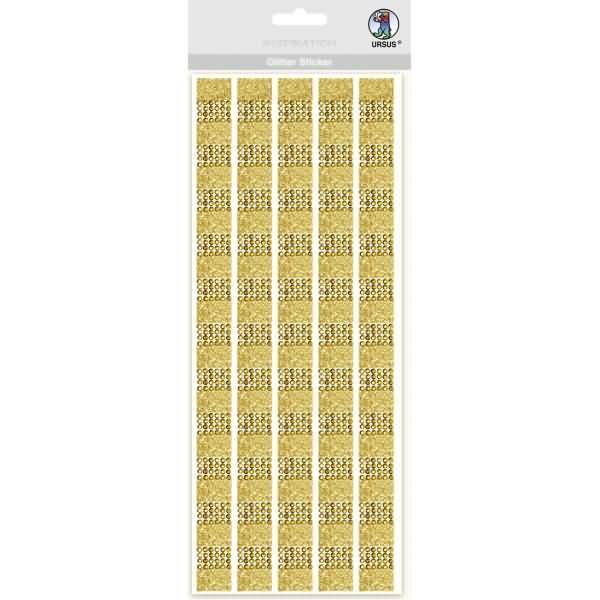 Glitter Sticker gold/gold