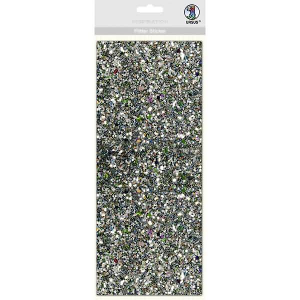 Flitter Sticker silber und grün