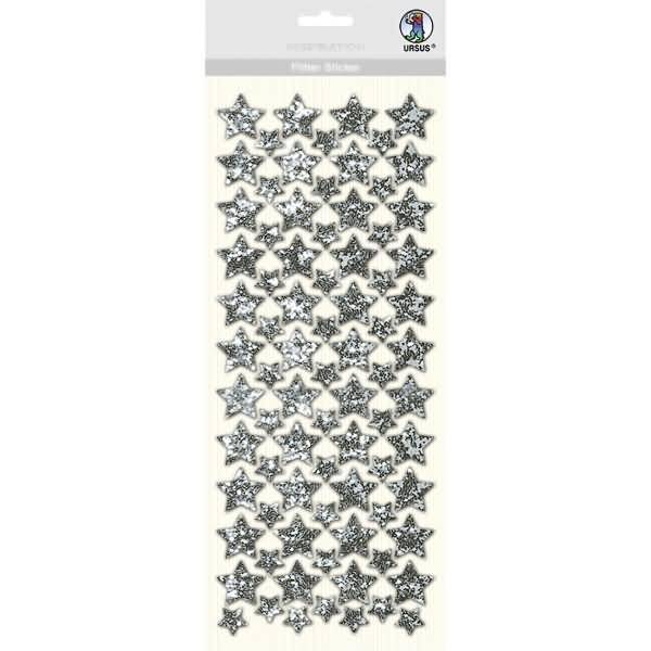 Flitter Sticker silber Stern