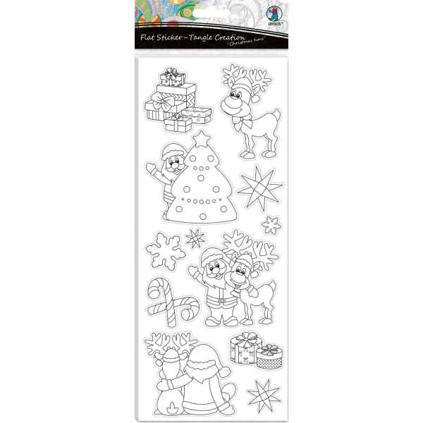 Flat Sticker Tangle Creation Weihnachtszeit