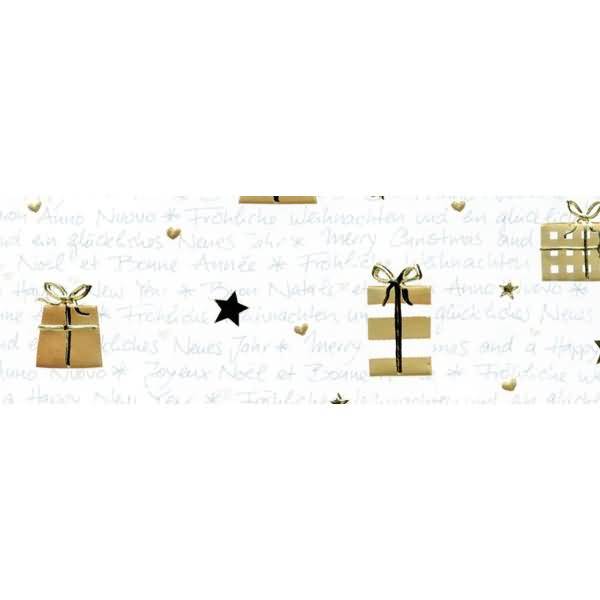 Designkarton Magic Moments 120g/qm 22x33cm VE=5 Blatt Christmastime weiß/gold