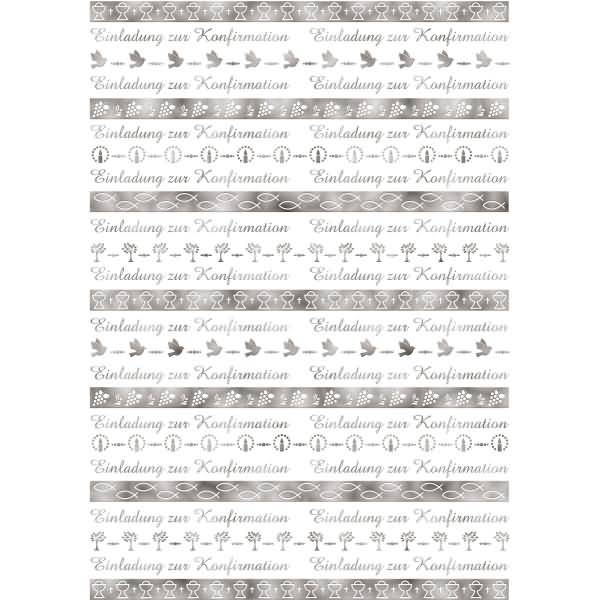 Designkarton 'Bordüren' gold 200g/qm A4 VE=25 Blatt Motiv 1