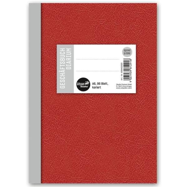 Geschäftsbuch A6 70g/qm Hartpappe 96 Blatt kariert