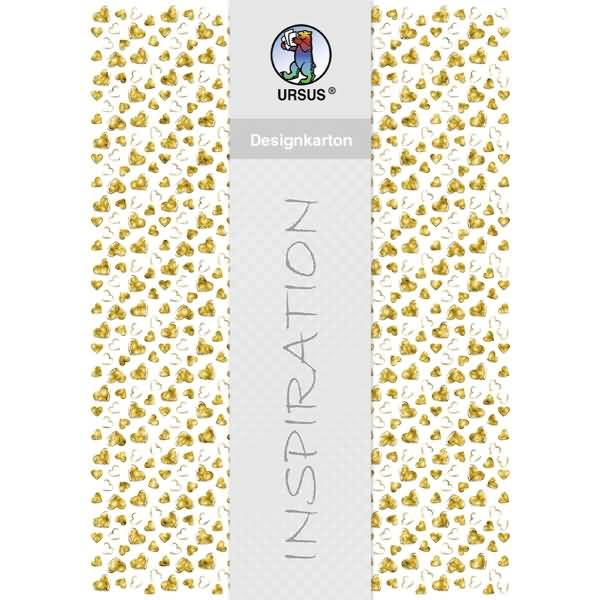 Designkarton 'Gold' 200g/qm A4 VE=5 Blatt Motiv 1
