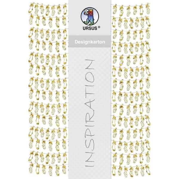 Designkarton gold 200g/qm A4 VE=5 Blatt Motiv 6