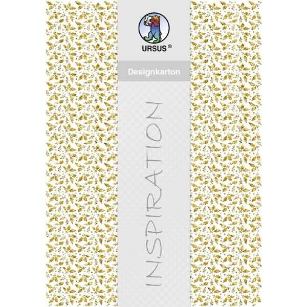 Designkarton gold 200g/qm A4 VE=5 Blatt Motiv 8