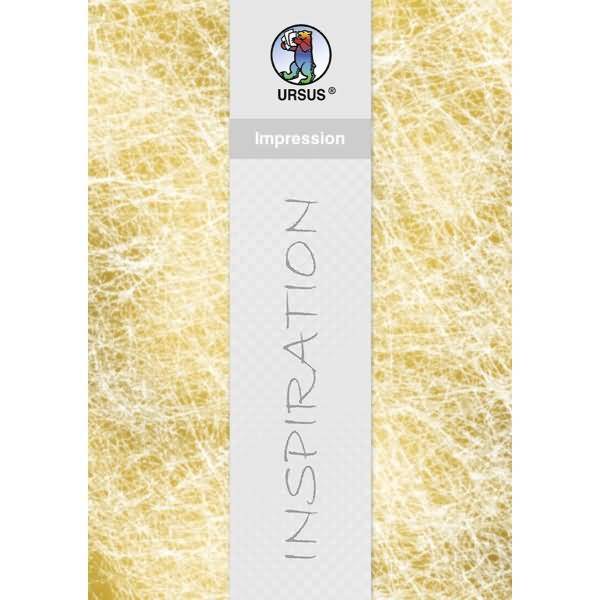 Bastelpapier Impression 140g/qm 23X33cm VE=5 Blatt gold