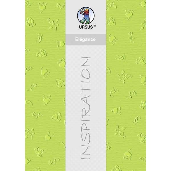 Prägekarton Elegance 220g/qm 23x32cm VE=5 Blatt Bouquet hellgrün