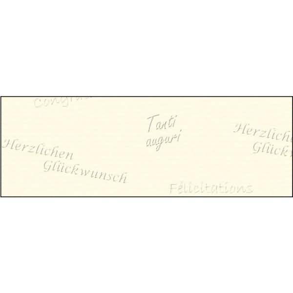 Prägekarton Elegance 220g/qm 23x32cm VE=5 Blatt Glückwünsche elfenbein