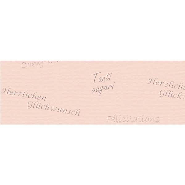 Prägekarton Elegance 220g/qm 23x32cm VE=5 Blatt Glückwünsche lachs