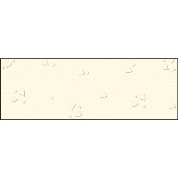 Prägekarton Elegance 220g/qm 23x32cm VE=5 Blatt Herzen elfenbein