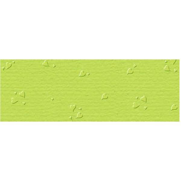 Prägekarton Elegance 220g/qm 23x32cm VE=5 Blatt Herzen hellgrün