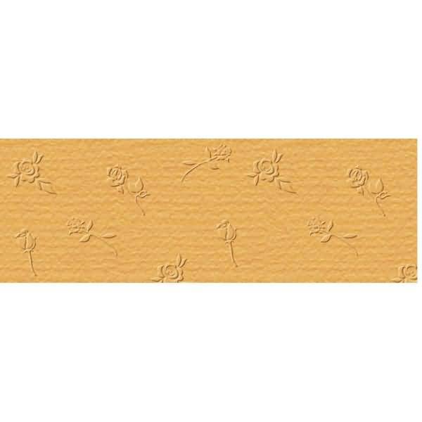 Prägekarton Elegance 220g/qm 23x32cm VE=5 Blatt Rosen goldgelb