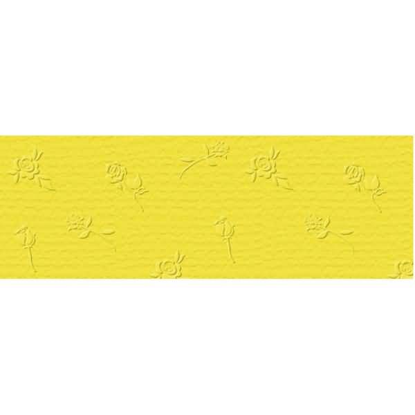 Prägekarton Elegance 220g/qm 23x32cm VE=5 Blatt Rosen sonnengelb