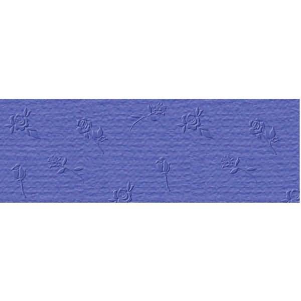 Prägekarton Elegance 220g/qm 23x32cm VE=5 Blatt Rosen dunkelblau