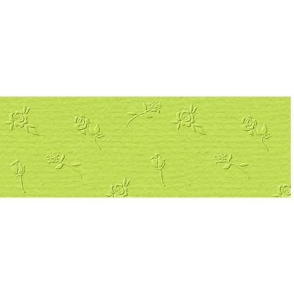 Prägekarton Elegance 220g/qm 23x32cm VE=5 Blatt Rosen hellgrün