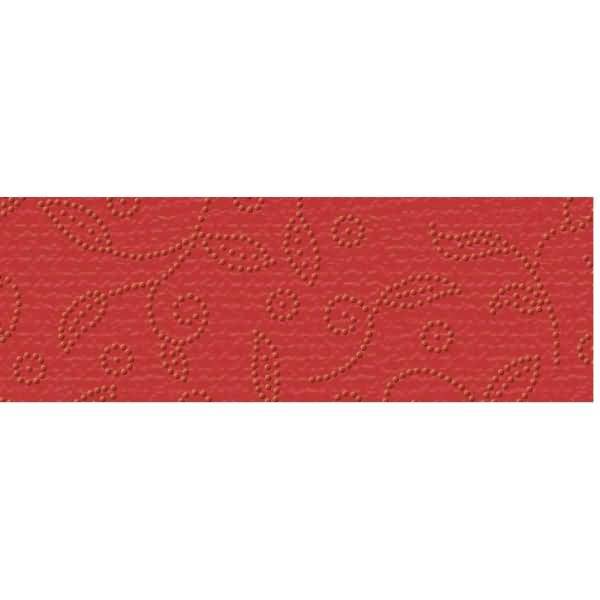 Prägekarton Elegance 220g/qm 23x32cm VE=5 Blatt Ranken schweizerrot