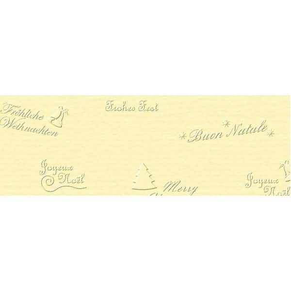 Prägekarton Elegance 220g/qm 23x32cm VE=5 Blatt Weihnachtsgrüße chamois