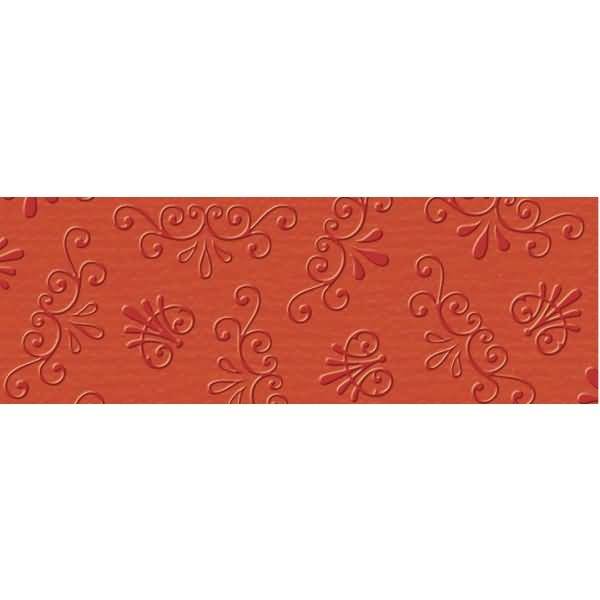 Prägekarton Elegance 220g/qm 23x32cm VE=5 Blatt Rokoko hellrot