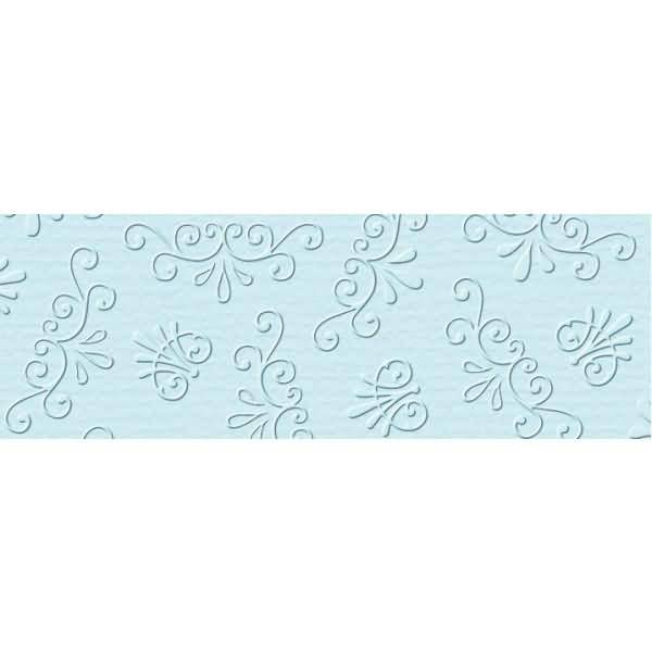 Prägekarton Elegance 220g/qm 23x32cm VE=5 Blatt Rokoko hellblau