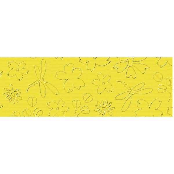 Prägekarton Elegance 220g/qm 23x32cm VE=5 Blatt Idylle sonnengelb