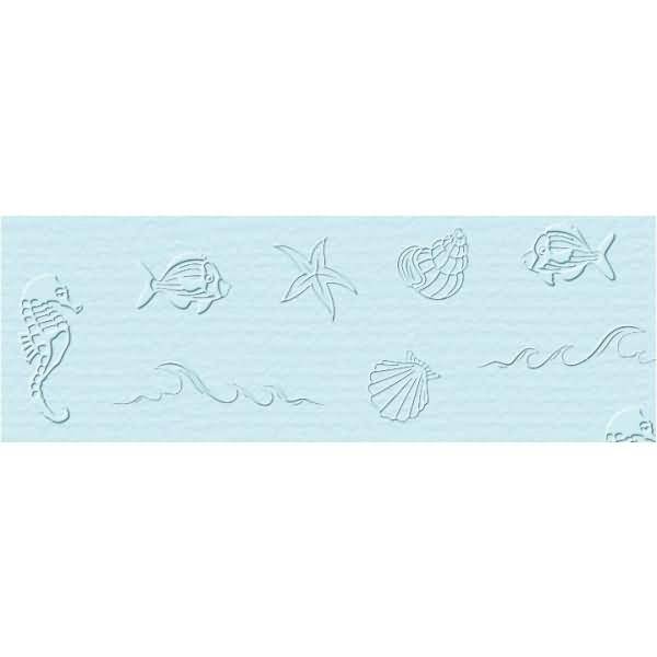 Prägekarton Elegance 220g/qm 23x32cm VE=5 Blatt Maritim hellblau