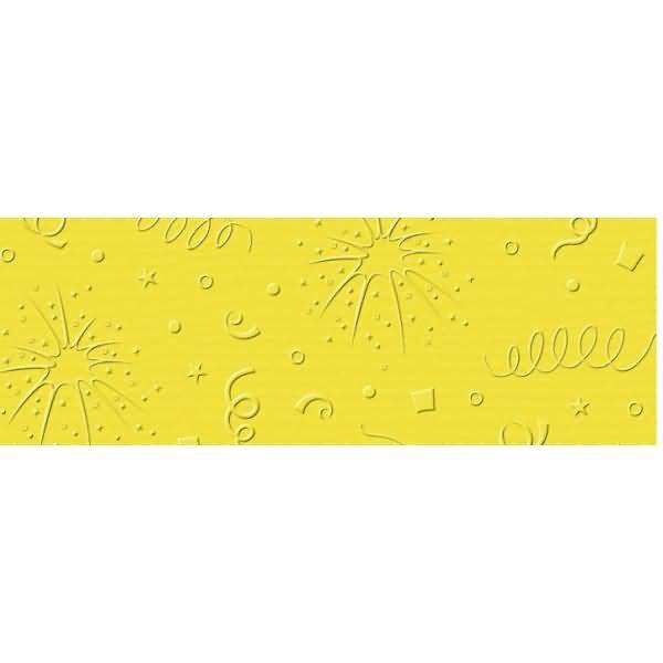 Prägekarton Elegance 220g/qm 23x32cm VE=5 Blatt Party sonnengelb