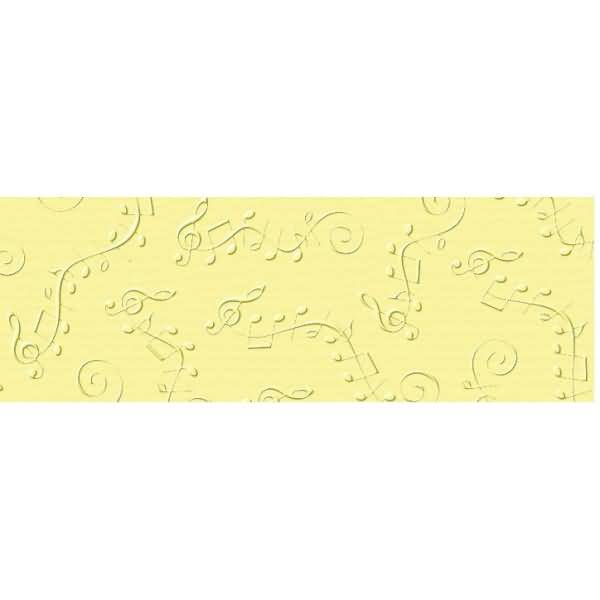 Prägekarton Elegance 220g/qm 23x32cm VE=5 Blatt Partitur hellgelb