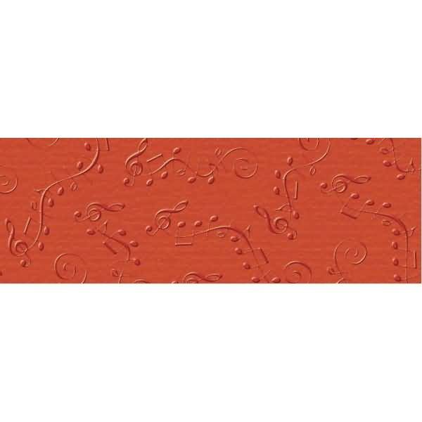 Prägekarton Elegance 220g/qm 23x32cm VE=5 Blatt Partitur hellrot