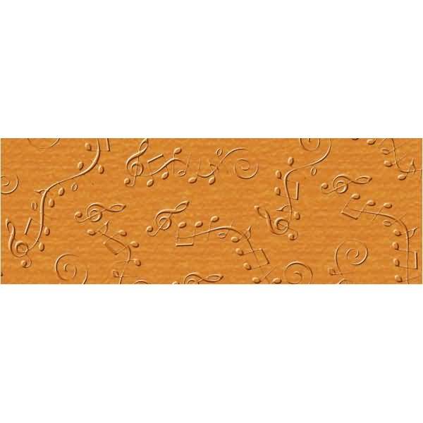 Prägekarton Elegance 220g/qm 23x32cm VE=5 Blatt Partitur orange