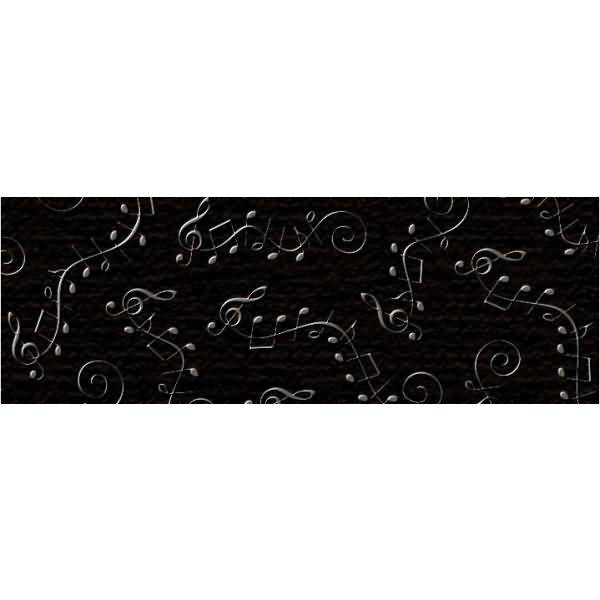 Prägekarton Elegance 220g/qm 23x32cm VE=5 Blatt Partitur schwarz