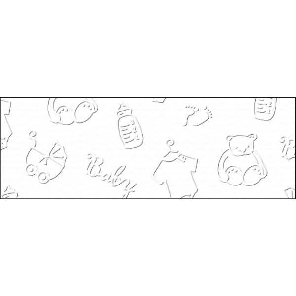Prägekarton Elegance 220g/qm 23x32cm VE=5 Blatt Baby weiß