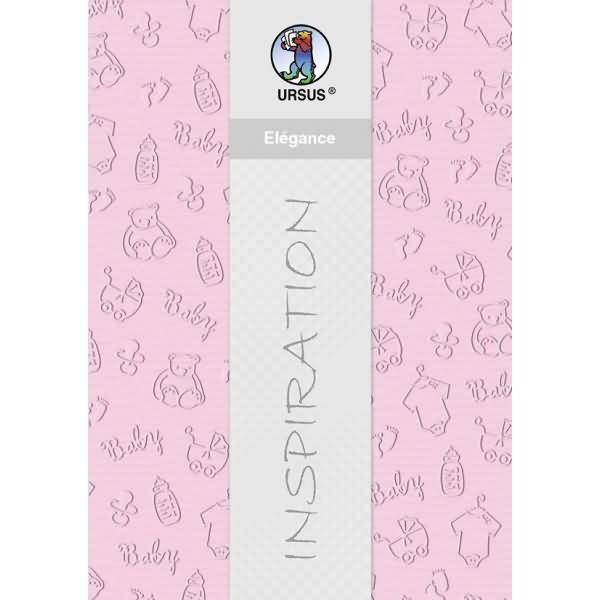 Prägekarton Elegance 220g/qm 23x32cm VE=5 Blatt Baby rosa