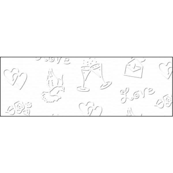 Prägekarton Elegance 220g/qm 23x32cm VE=5 Blatt Hochzeit weiß